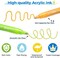 Ohuhu Acrylic Glitter Markers, 24 Metallic Glitter Colors, Fine Tip Paint Pens & Shimmer Accents, Water-Based & Quick Dry, for DIY Crafts, Cards, Journals, Wood & Rock Painting, Extra Fine Tip 0.7mm/ Medium Tip 3mm